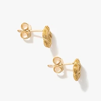 Flower Stud Earrings in 10K Yellow Gold