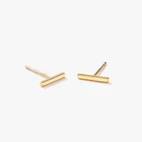 Bar stud Earrings in 10K Yellow Gold