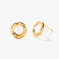 Twist Wreath Stud Earrings in 10K Yellow Gold
