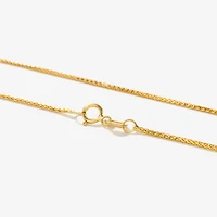 1mm Round Wheat Chain in 14K Yellow Gold (18")