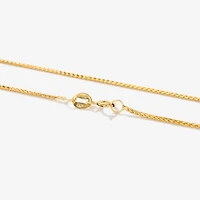 1mm Round Wheat Chain in 14K Yellow Gold (16")