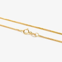 1mm Round Wheat Chain in 14K Yellow Gold (20")
