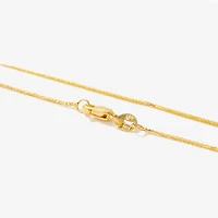 1mm Square Wheat Chain in 14K Yellow Gold (18")