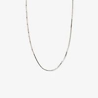 14K White Gold 0.60mm Box Chain (18")