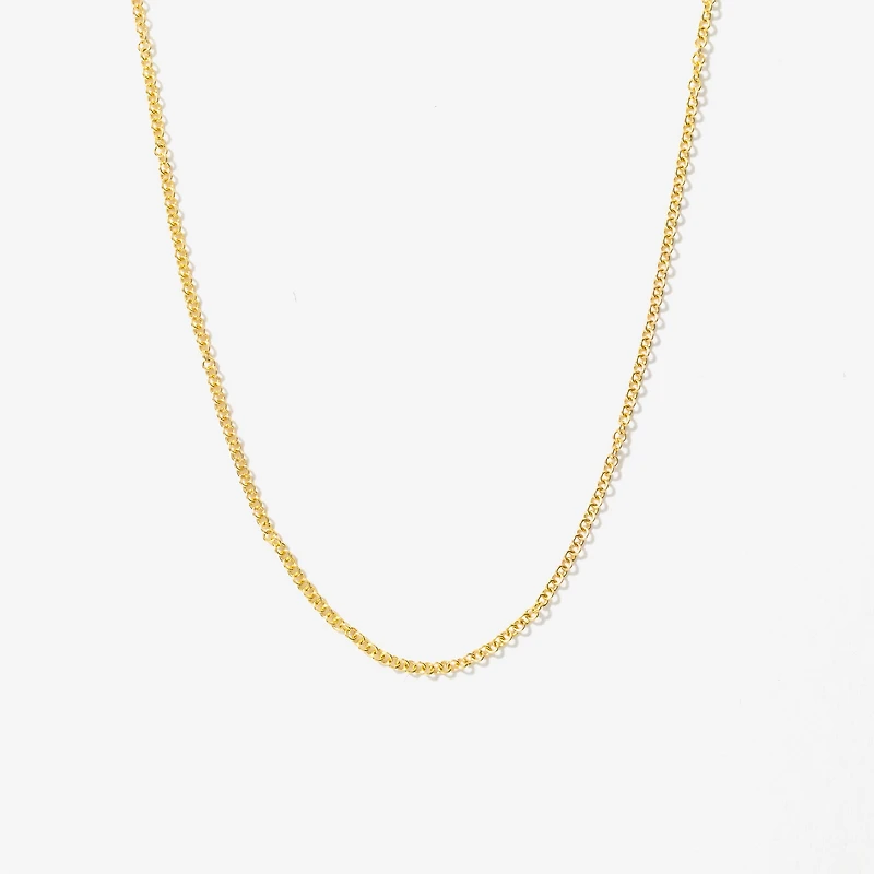 1.2mm Round Cable Chain in 14K Yellow Gold (18")