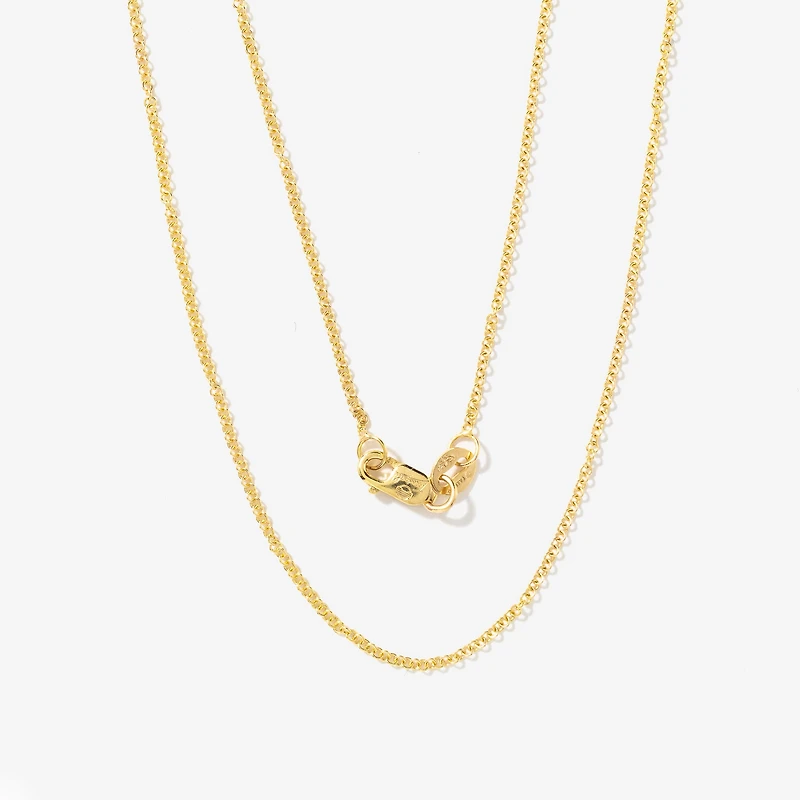 1.2mm Round Cable Chain in 14K Yellow Gold (18")