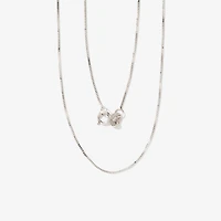 14K White Gold 0.60mm Box Chain (16")