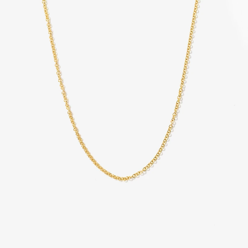 1.2mm Round Cable Chain in 14K Yellow Gold (20")