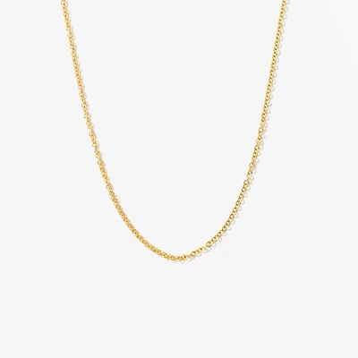 1.2mm Round Cable Chain in 14K Yellow Gold (20")