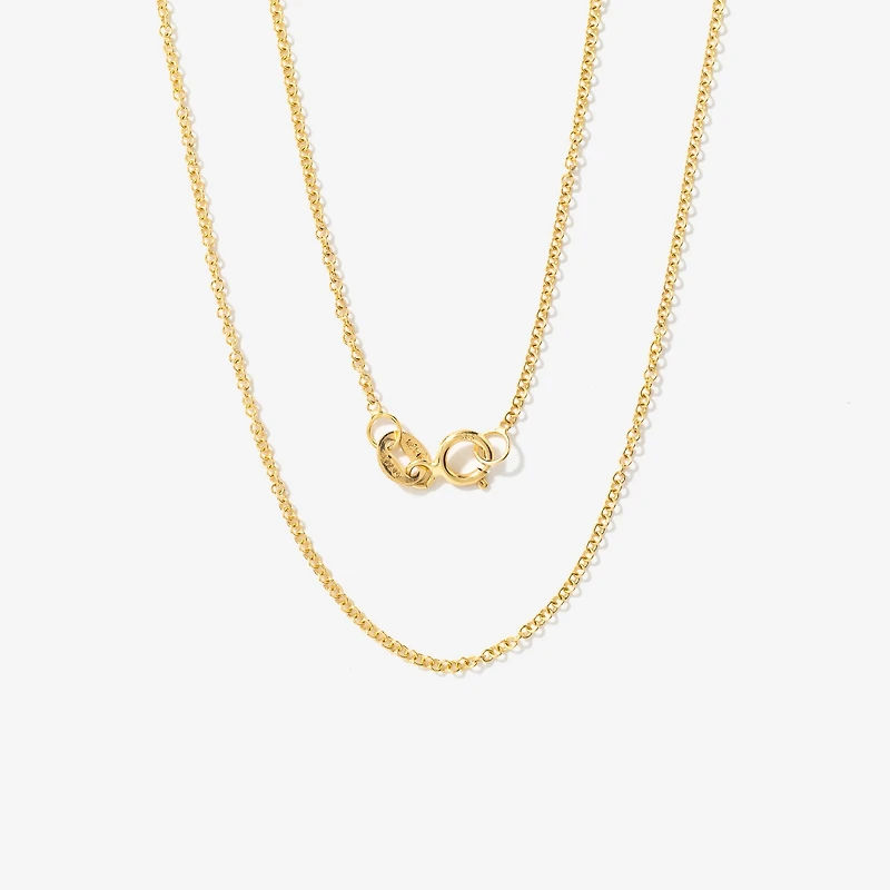 1.2mm Round Cable Chain in 14K Yellow Gold (20")