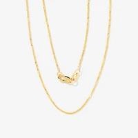 1mm Square Wheat Chain in 14K Yellow Gold (20")
