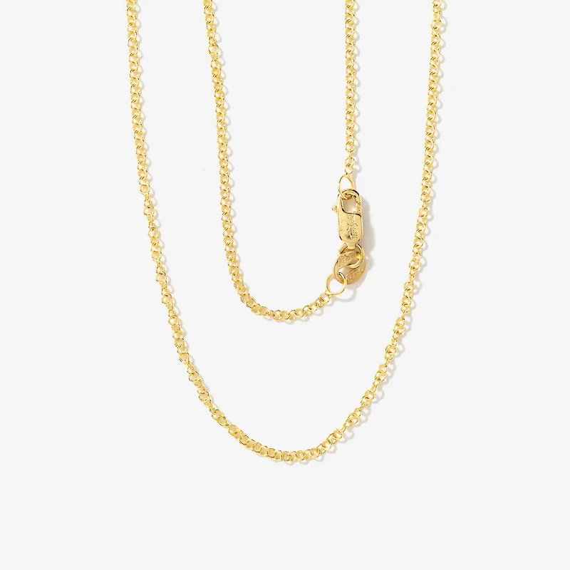 1.5mm Round Cable Chain in 14K Yellow Gold (18")