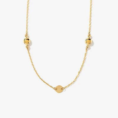 Disc Chain Necklace in 10K Yellow Gold