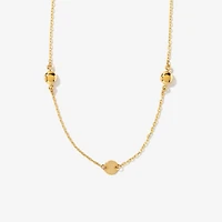 Disc Chain Necklace in 10K Yellow Gold