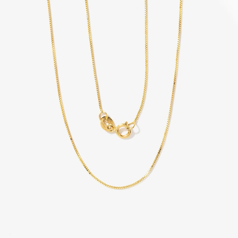 14K Yellow Gold 0.60mm Box Chain (16")