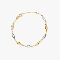 Ellipse Link Bracelet in 10K Yellow Gold