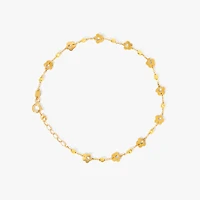 Flower Bracelet in 10K Yellow Gold