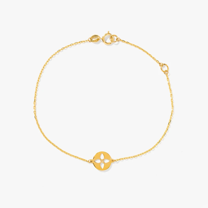 Flower Bracelet in 10K Yellow Gold
