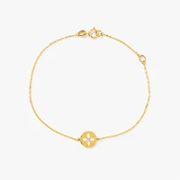 Flower Bracelet in 10K Yellow Gold