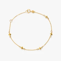 Diamond Shape Link Bracelet in 10K Yellow Gold