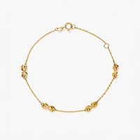 Circle Link Bracelet in 10K Yellow Gold