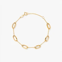 Oval Link Bracelet in 10K Yellow Gold
