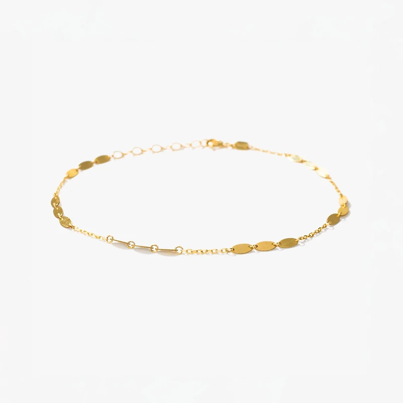 Oval Link Bracelet in 10K Yellow Gold