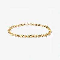 Circle Link Bracelet in 10K Yellow Gold