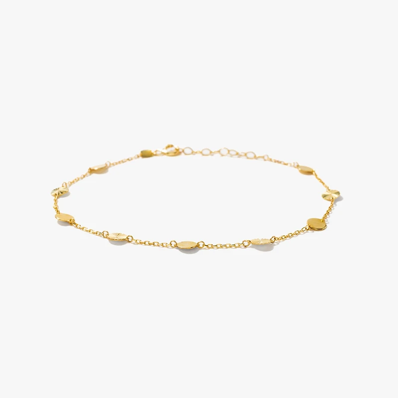Disc Bracelet in 10K Yellow Gold