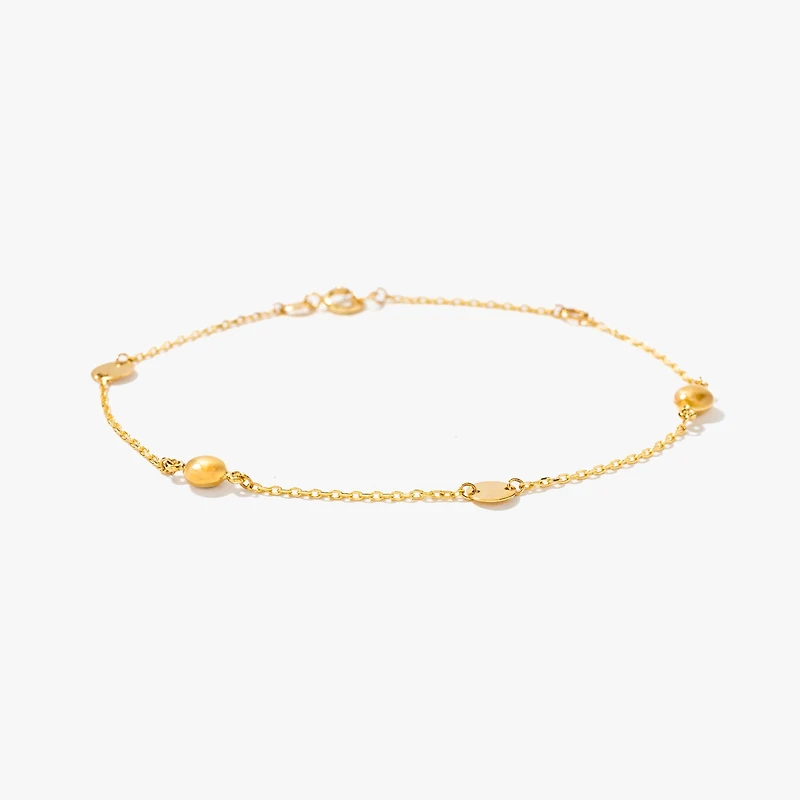 Disc Bracelet in 10K Yellow Gold