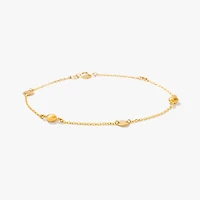 Disc Bracelet in 10K Yellow Gold