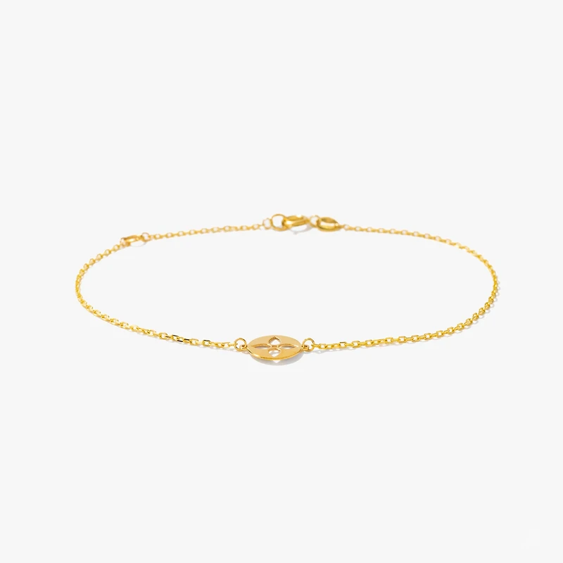 Flower Bracelet in 10K Yellow Gold