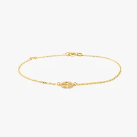 Flower Bracelet in 10K Yellow Gold