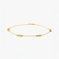 Circle Link Bracelet in 10K Yellow Gold