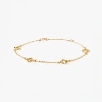 Flower Bracelet in 10K Yellow Gold