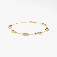 Oval Link Bracelet in 10K Yellow Gold