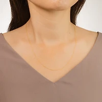 10K Italian Yellow Gold 1mm Round Cable Chain (18")