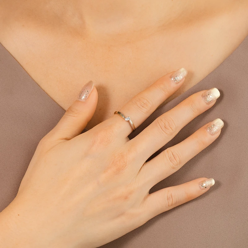 Promise Ring 10K Yellow Gold (0.04 ct tw)