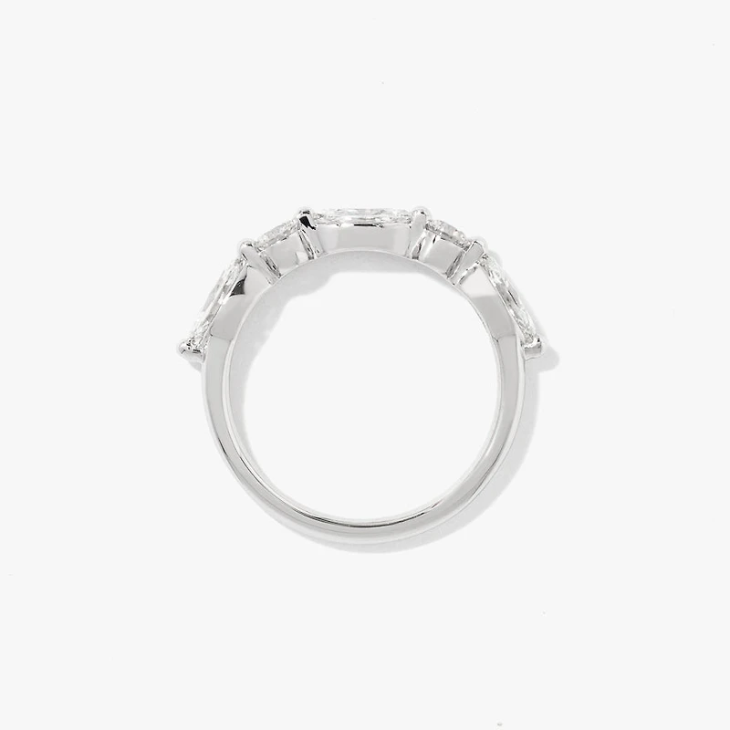 Five Stone Lab Grown Diamond Band 14K White Gold (1.00 ct tw)