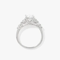 Lab Grown Oval Cut Diamond Engagement Ring 14K White Gold (2.75 ct
