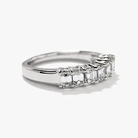 14K White Gold Emerald Cut Diamond Anniversary Band (1.00 ct tw)