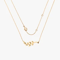 Leaf Vine Necklace in 10K Yellow Gold