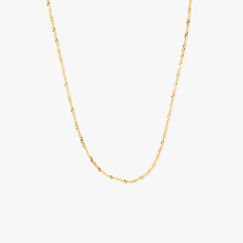 10K Yellow Gold 1.5mm Singapore Chain (16")