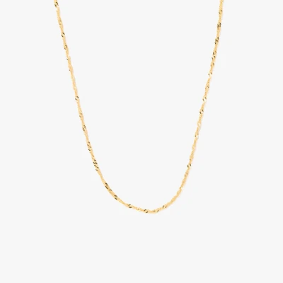 10K Yellow Gold 1.5mm Singapore Chain (14")