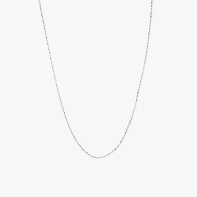 0.8mm Diamond Cut Cable Chain in 10K Gold (18