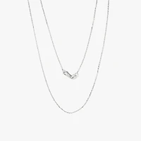 0.8mm Diamond Cut Cable Chain in 10K White Gold (18")