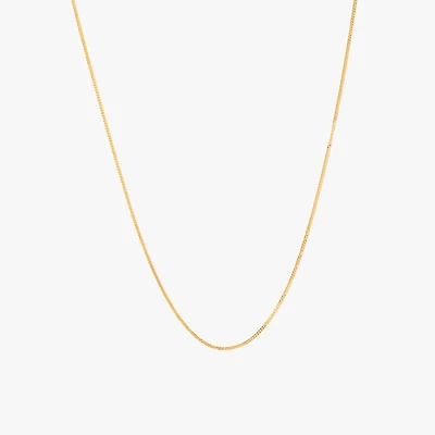 10K Yellow Gold 0.74mm Curb Chain (20")