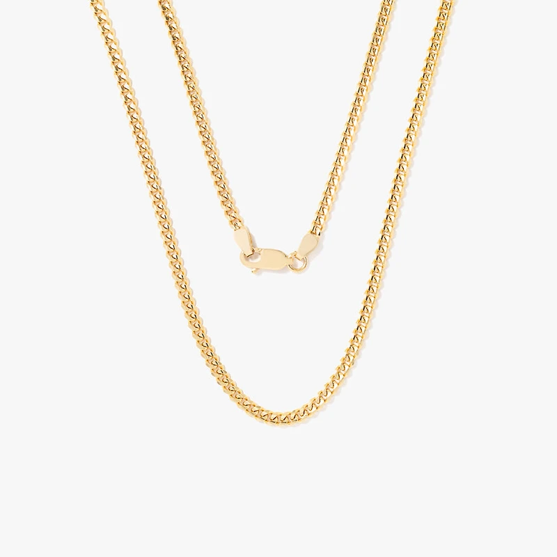 10K Yellow Gold 2.8mm Curb Chain (20")
