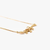 Leaf Vine Necklace in 10K Yellow Gold