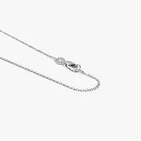 0.8mm Diamond Cut Cable Chain in 10K White Gold (18")